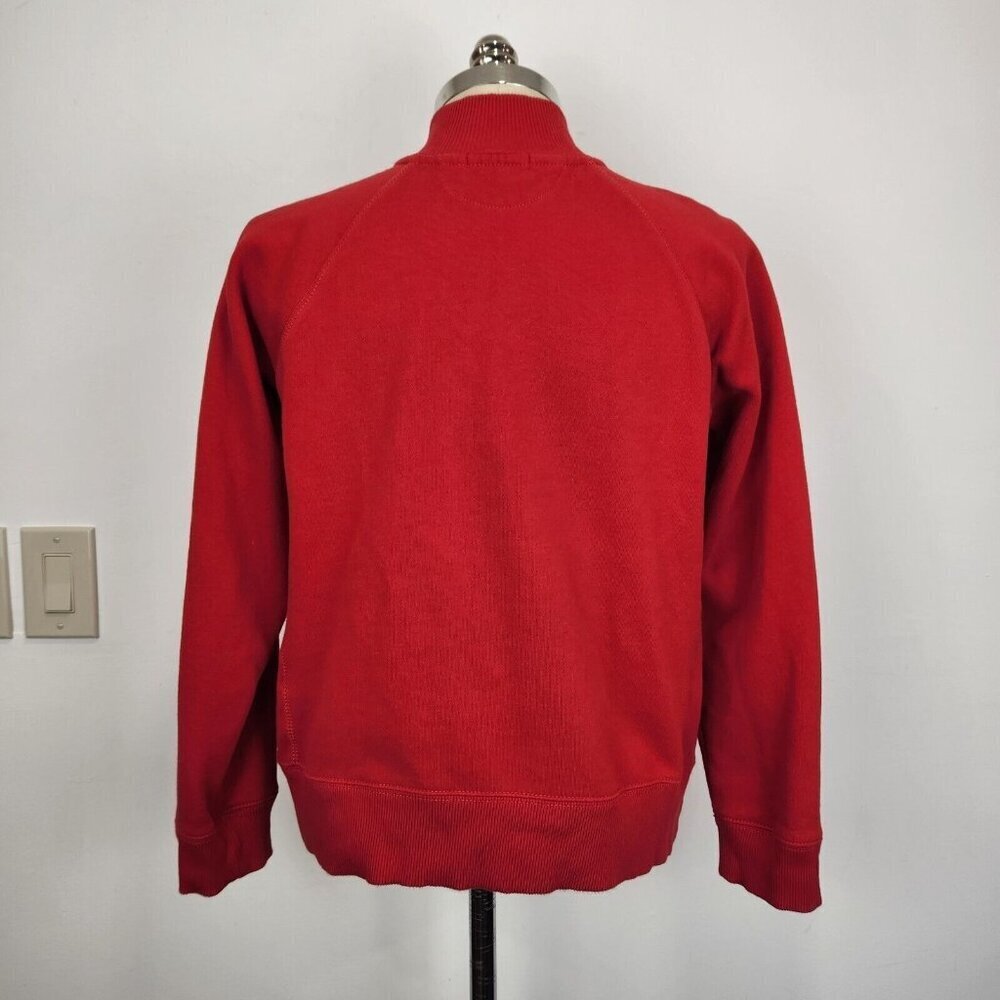 Lauren Jeans Co Sweatshirt Womens L Red Full Zip Nautical Crest Gold Hardware‎ - Picture 3 of 10